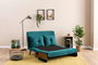Atelier Del Sofa Cosmo Sofá-Cama de 2 Plazas Verde Petróleo